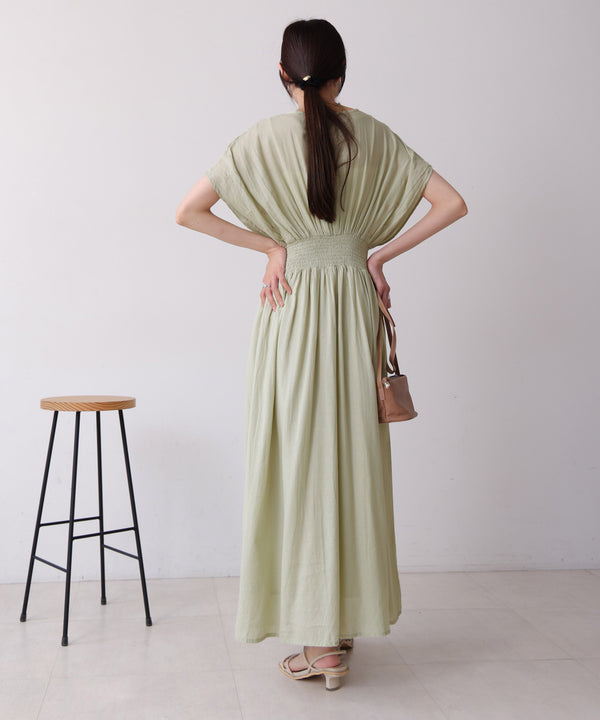 【S・Mサイズ展開】フロント刺繍ウエストシャーリングワンピース