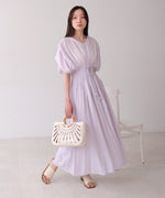 【S・Mサイズ展開】フロント刺繍ウエストシャーリングワンピース