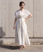 【S・Mサイズ展開】フロント刺繍ウエストシャーリングワンピース