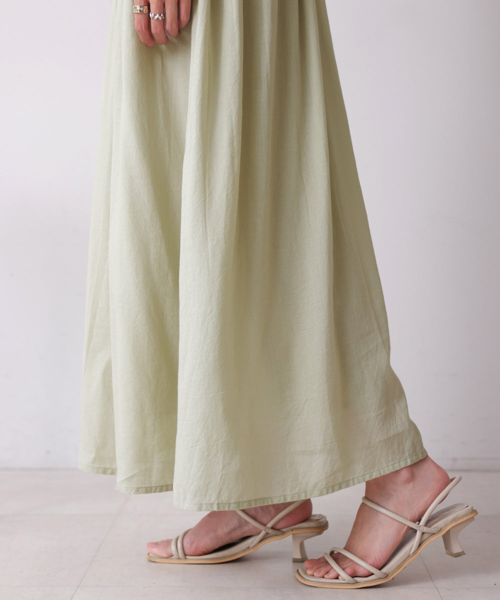 【S・Mサイズ展開】フロント刺繍ウエストシャーリングワンピース