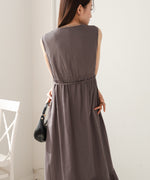 【S・Mサイズ展開】パネル刺繍ノースリワンピース