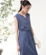 【S・Mサイズ展開】パネル刺繍ノースリワンピース