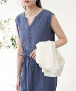 【S・Mサイズ展開】パネル刺繍ノースリワンピース