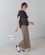 コットンボイルパンチングレースブラウス