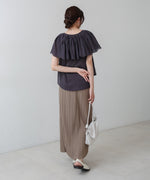 コットンボイルパンチングレースブラウス