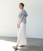 コットンボイルパンチングレースブラウス