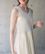 【S・M・Lサイズ展開】クロシェコンビキャミワンピース