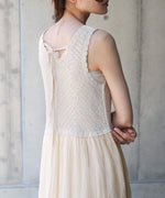 【S・M・Lサイズ展開】クロシェコンビキャミワンピース