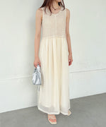 【S・M・Lサイズ展開】クロシェコンビキャミワンピース