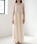 【S・M・Lサイズ展開】クロシェコンビキャミワンピース