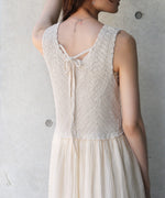 【S・M・Lサイズ展開】クロシェコンビキャミワンピース