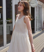 【S・M・Lサイズ展開】クロシェコンビキャミワンピース