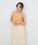 【S・M・Lサイズ展開】クロシェコンビキャミワンピース