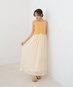 【S・M・Lサイズ展開】クロシェコンビキャミワンピース