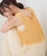 【S・M・Lサイズ展開】クロシェコンビキャミワンピース