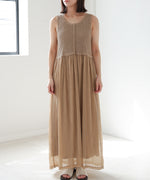 【S・M・Lサイズ展開】クロシェコンビキャミワンピース