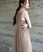 【S・M・Lサイズ展開】クロシェコンビキャミワンピース