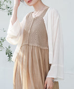 【S・M・Lサイズ展開】クロシェコンビキャミワンピース