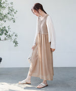 【S・M・Lサイズ展開】クロシェコンビキャミワンピース