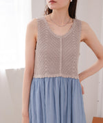 【S・M・Lサイズ展開】クロシェコンビキャミワンピース