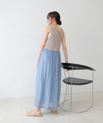 【S・M・Lサイズ展開】クロシェコンビキャミワンピース