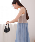 【S・M・Lサイズ展開】クロシェコンビキャミワンピース