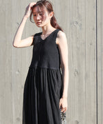 【S・M・Lサイズ展開】クロシェコンビキャミワンピース