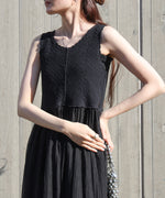 【S・M・Lサイズ展開】クロシェコンビキャミワンピース