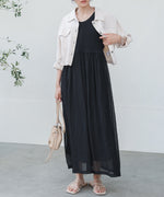 【S・M・Lサイズ展開】クロシェコンビキャミワンピース