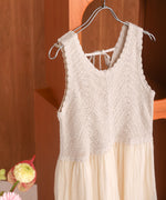 【S・M・Lサイズ展開】クロシェコンビキャミワンピース