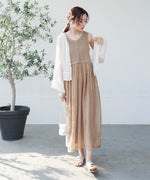 【S・M・Lサイズ展開】クロシェコンビキャミワンピース