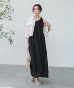 【S・M・Lサイズ展開】クロシェコンビキャミワンピース