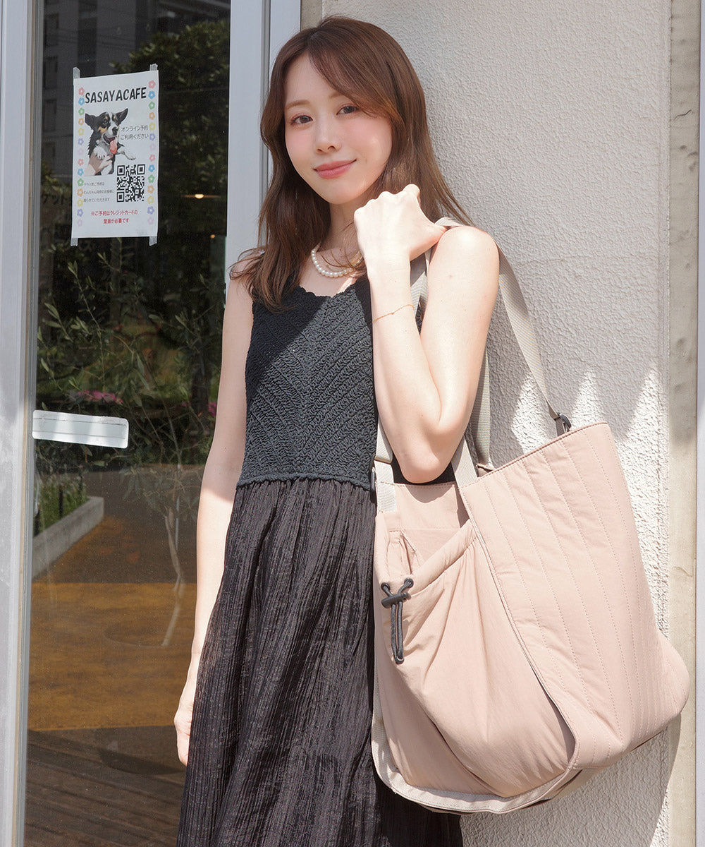 【S・M・Lサイズ展開】クロシェコンビキャミワンピース