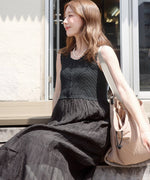 【S・M・Lサイズ展開】クロシェコンビキャミワンピース