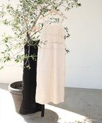 【S・Mサイズ展開】クロシェペプラムミックス編みワンピース