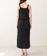 【S・Mサイズ展開】クロシェペプラムミックス編みワンピース