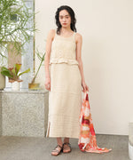 【S・Mサイズ展開】クロシェペプラムミックス編みワンピース