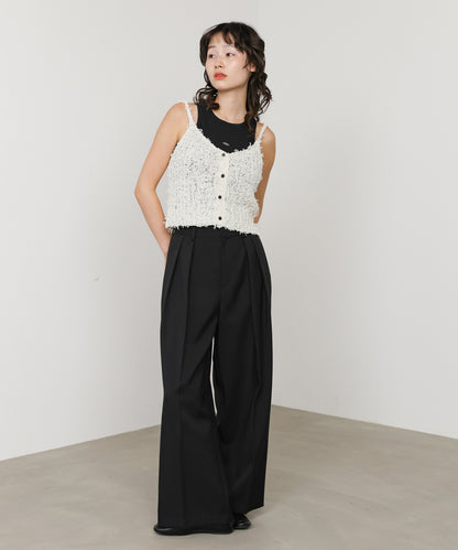 【LOOK掲載/2025SS】チュールリボンヤーンキャミソール