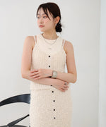 【LOOK掲載/2025SS】チュールリボンヤーンキャミソール
