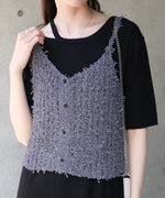 【LOOK掲載/2025SS】チュールリボンヤーンキャミソール