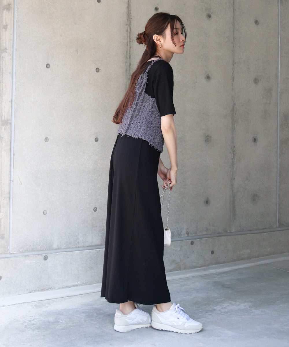 【LOOK掲載/2025SS】チュールリボンヤーンキャミソール