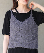 【LOOK掲載/2025SS】チュールリボンヤーンキャミソール