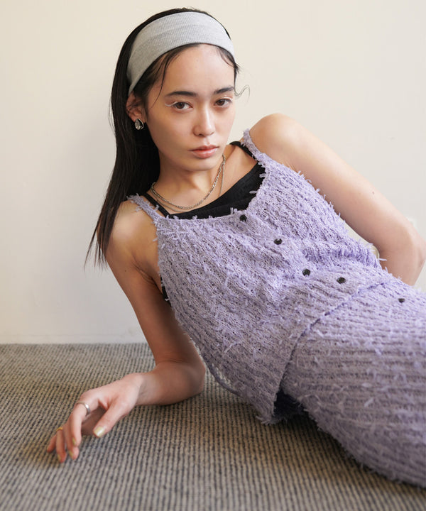 【LOOK掲載/2025SS】チュールリボンヤーンキャミソール