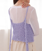 【LOOK掲載/2025SS】チュールリボンヤーンキャミソール