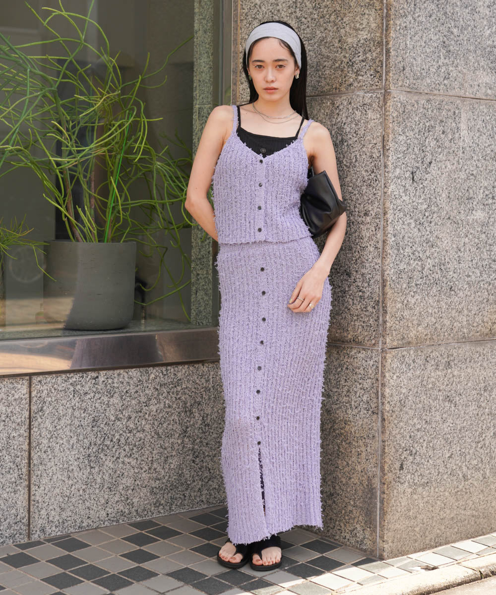 【LOOK掲載/2025SS】チュールリボンヤーンキャミソール