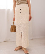 【LOOK掲載/2025SS】チュールリボンヤーン2WAYサマーニットスカート