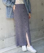 【LOOK掲載/2025SS】チュールリボンヤーン2WAYサマーニットスカート