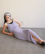 【LOOK掲載/2025SS】チュールリボンヤーン2WAYサマーニットスカート