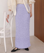 【LOOK掲載/2025SS】チュールリボンヤーン2WAYサマーニットスカート