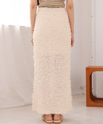 【LOOK掲載/2025SS】チュールリボンヤーン2WAYサマーニットスカート